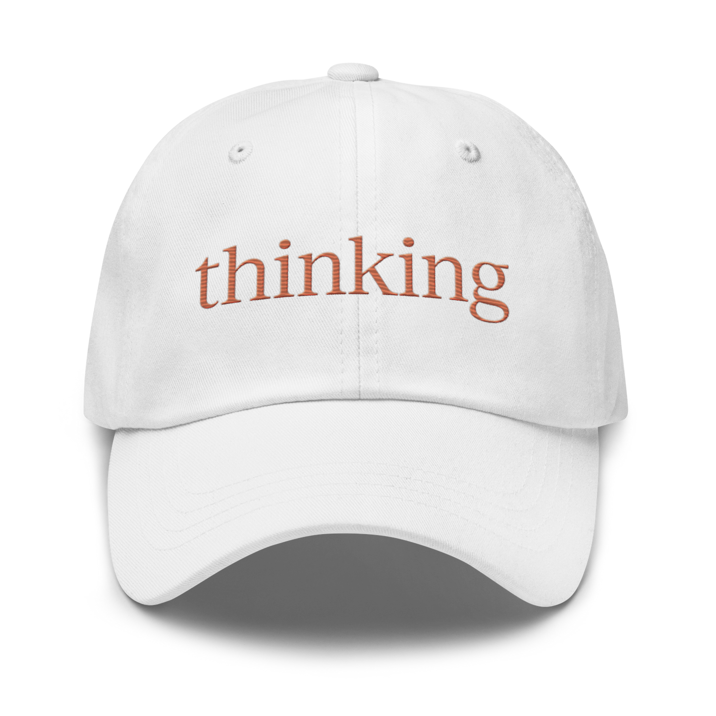 Thinking Cap - White w/ Orange