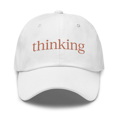 Thinking Cap - White w/ Orange