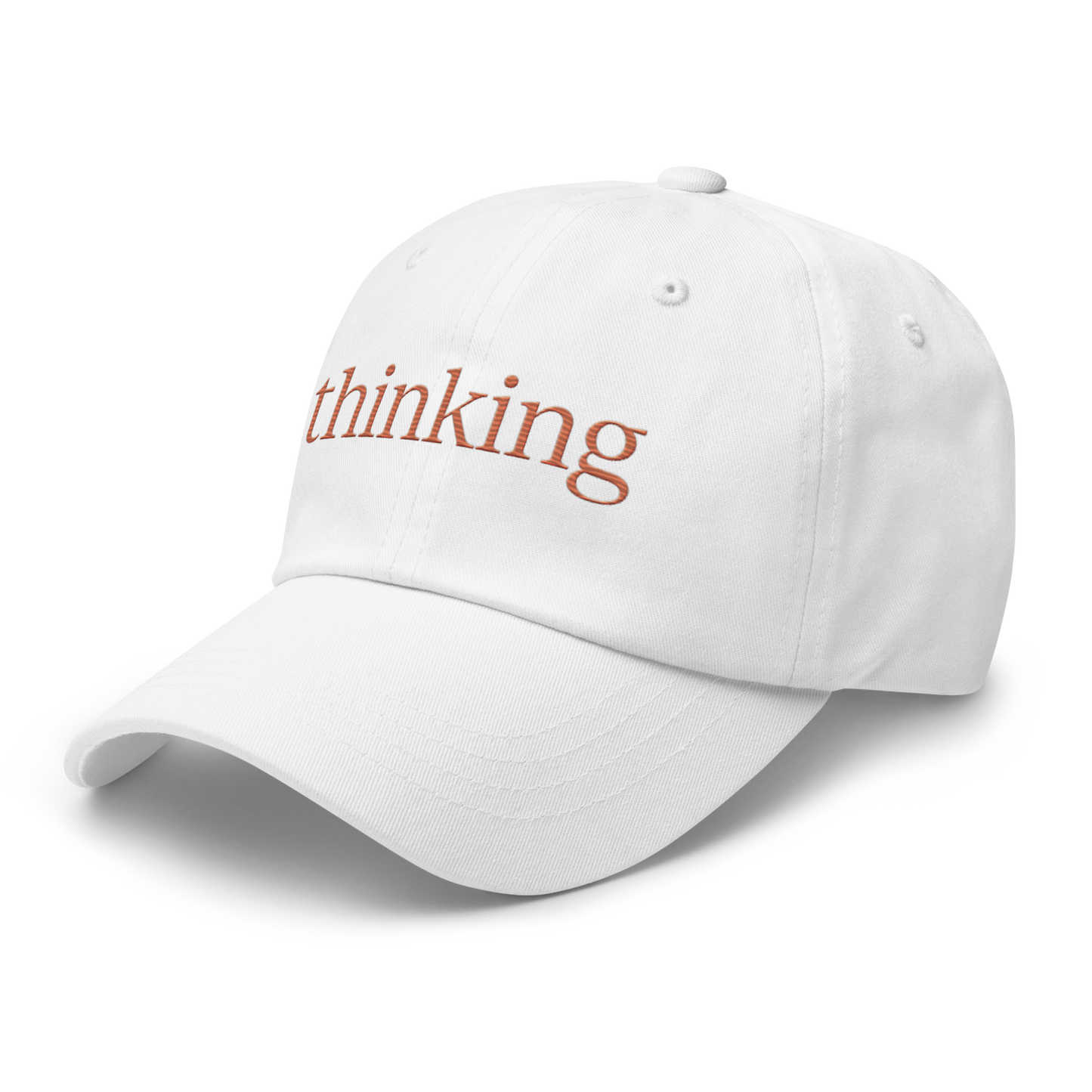 Thinking Cap - White w/ Orange