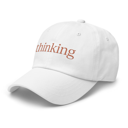 Thinking Cap - White w/ Orange