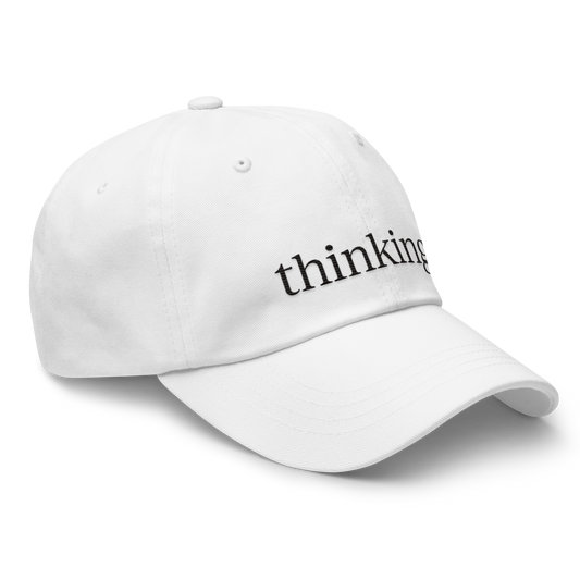 Thinking Cap - White w/ Black