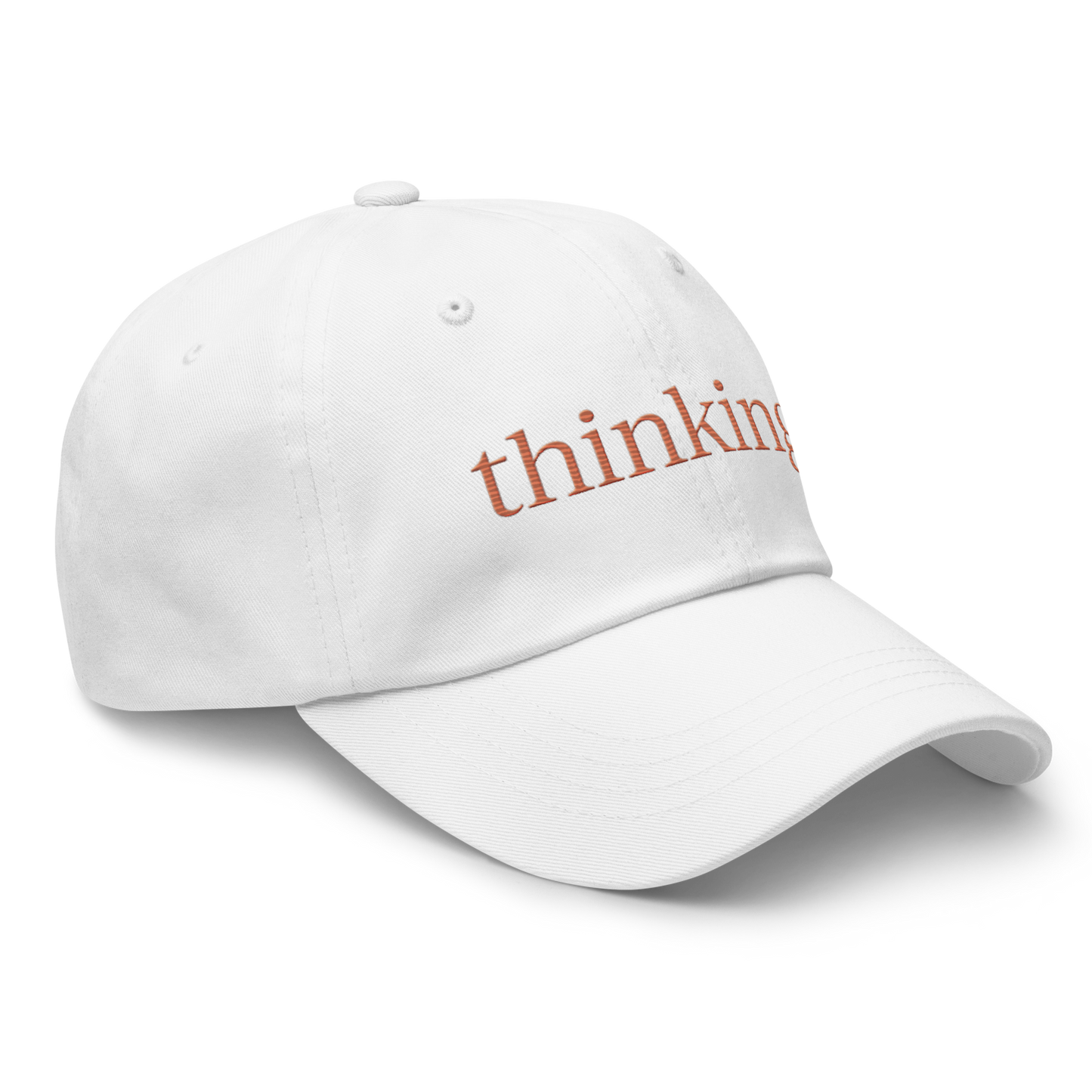Thinking Cap - White w/ Orange