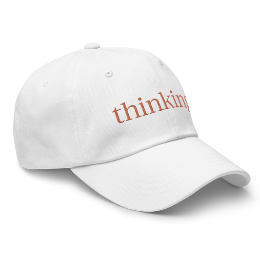 Thinking Cap - White w/ Orange